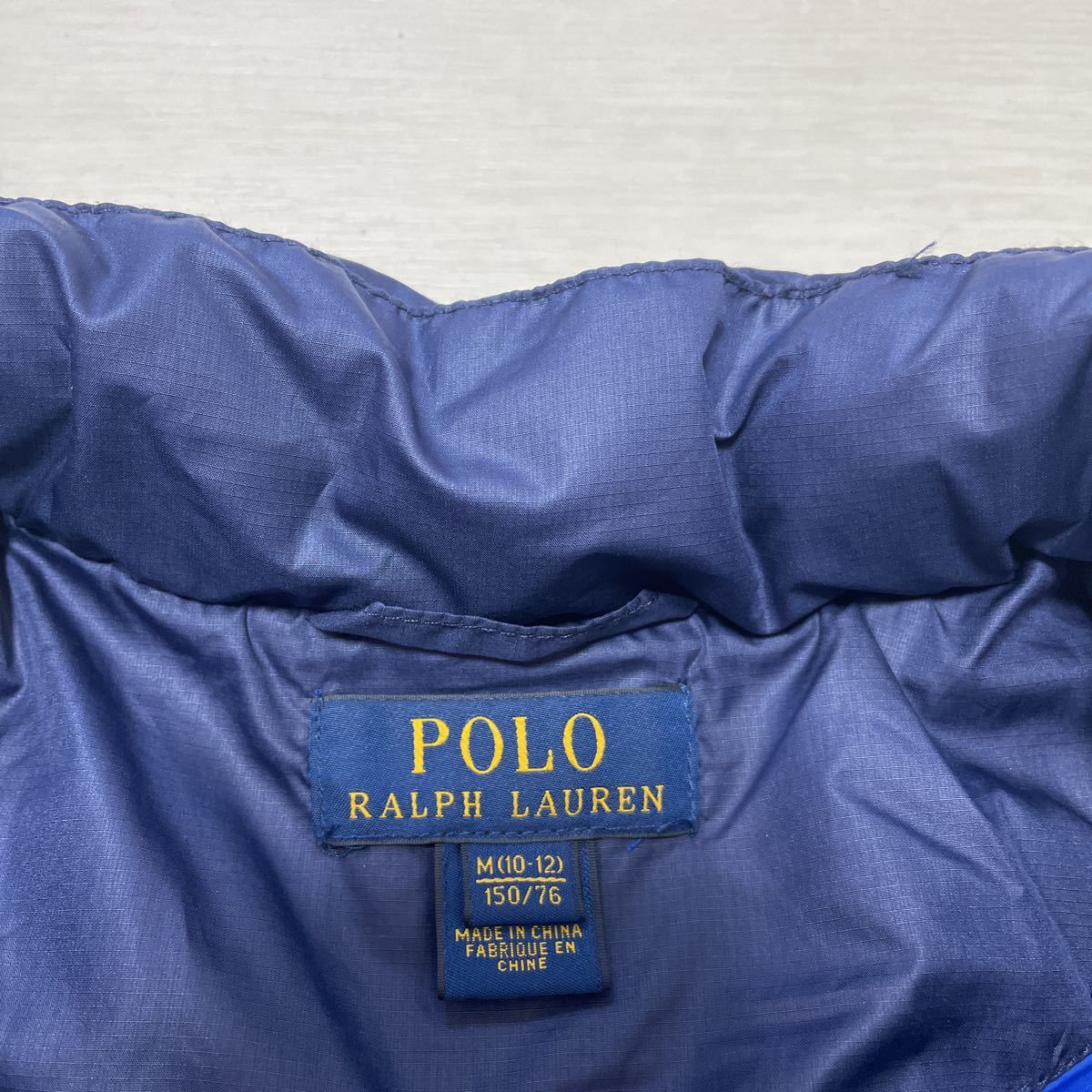 POLO RALPH LAUREN ポロラルフローレン ダウンジャケット 中綿 ビッグポニー キッズ 紺 青 サイズM （10-12）150_画像3