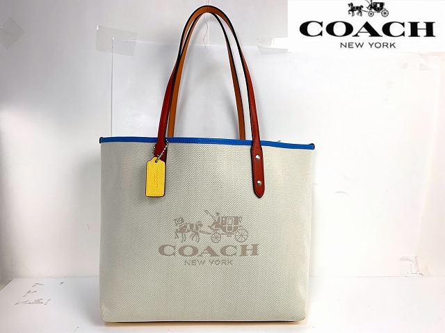 極美品☆送料無料☆モデル コーチ COACH ファブリック シティトート