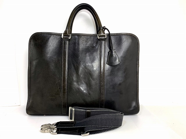  free shipping * aniaryani have men's leather 2Way business bag tote bag Brief 