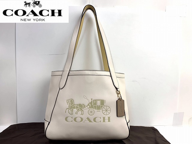 極美品★送料無料★ コーチ COACH ホース アンド キャリッジ レザー トートバッグ 肩掛け可能_画像1