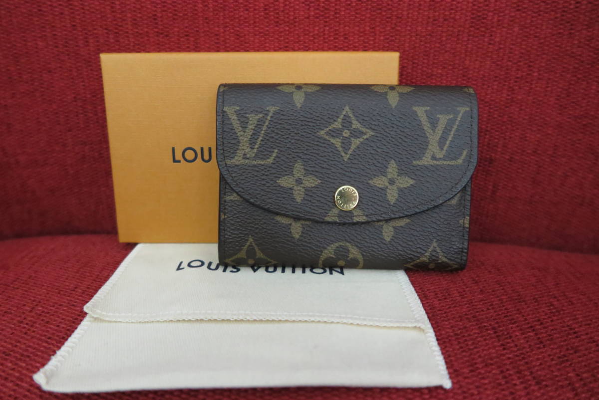 美品/LOUIS VUITTON/ルイヴィトン/モノグラムポルトモネ・ロザリ/二つ折り/コンパクト/財布/M41939/フーシャ_画像1