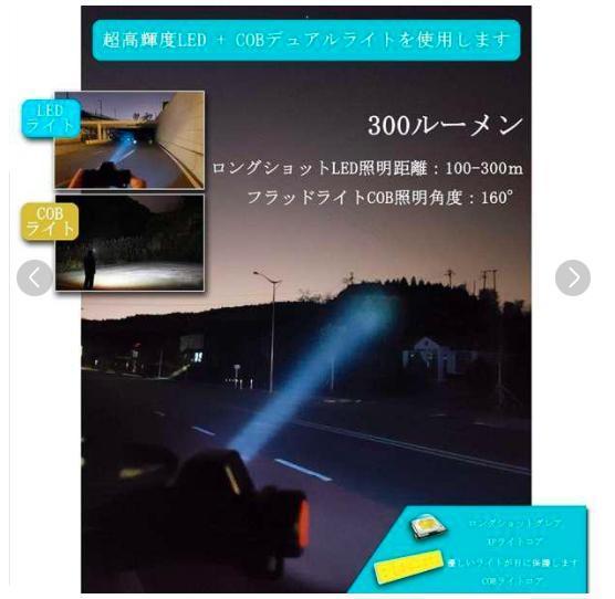 ヘッドライト LEDヘッドライト ヘッドランプ USB充電式 防水機能付きの画像8