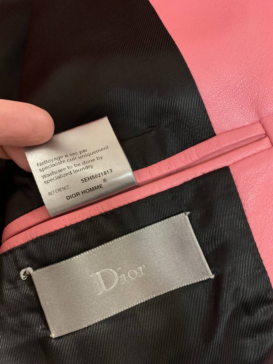 かわいい新作 Dior homme 2005ss レザージャケット サイズ48