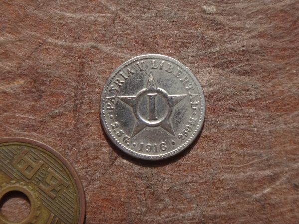 キューバ 1Centavo 1916年 白銅 KM#9.1 (16.8mm, 2.4g)の画像1