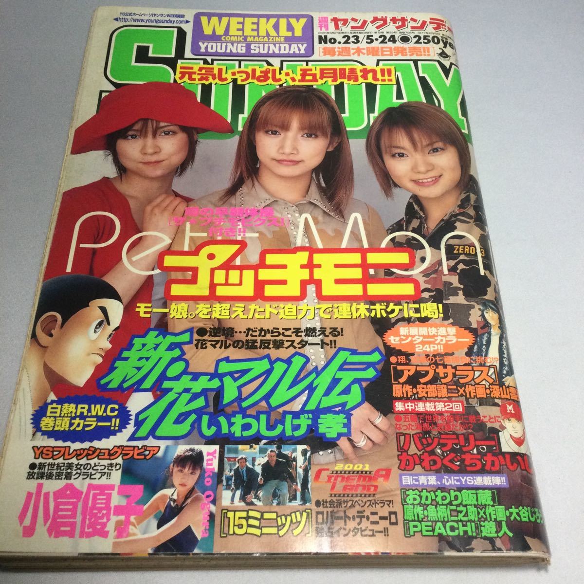 週刊ヤングサンデー/2001年5月24日発売No23/プッチモニ/小倉優子/釈由美子　他_画像1