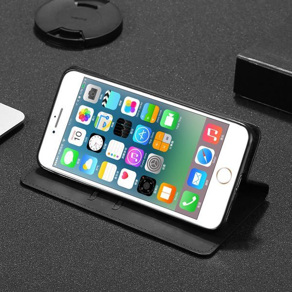iPhone SE2/SE3/7/8用 ネイビー スマホケース 新品 手帳型 レザー 耐衝撃 アイフォン カード収納 携帯ケース TPU 無地 7 8 SE2 SE3の画像3