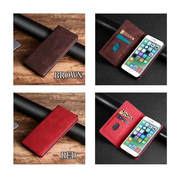 iPhone 11 用 レッド スマホケース 新品 手帳型 レザー 耐衝撃 アイフォン カード収納 携帯ケース TPU 無地_画像6