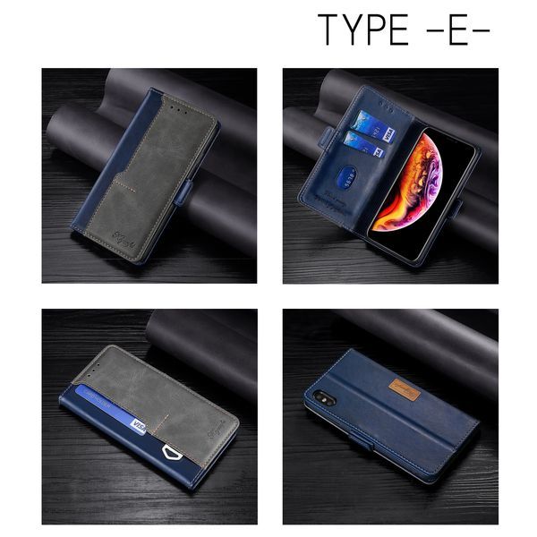 iPhone SE2/SE3/7/8用 スマホケース 新品 手帳型 レザー 耐衝撃 アイフォン カード収納 携帯ケース TPU ツートンカラー 7 8 SE2 SE3の画像6