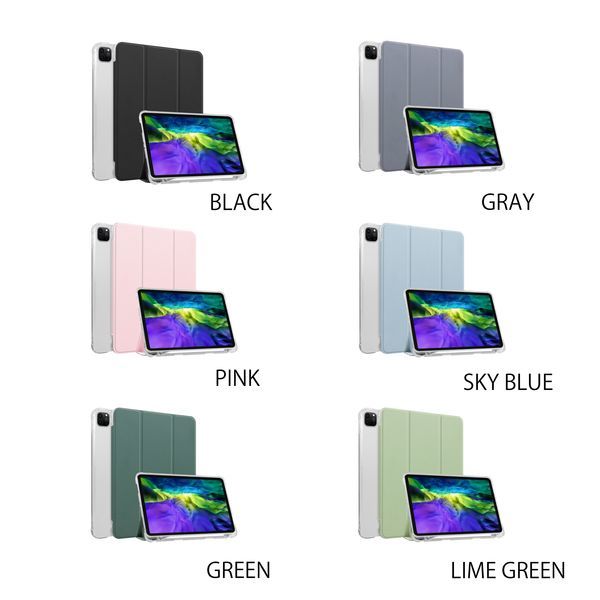 iPad mini 第6世代用 ケース 新品 グレー マグネット クリアケース カバー Appleペンシル収納 手帳型 レザー 耐衝撃 スタンド_画像8