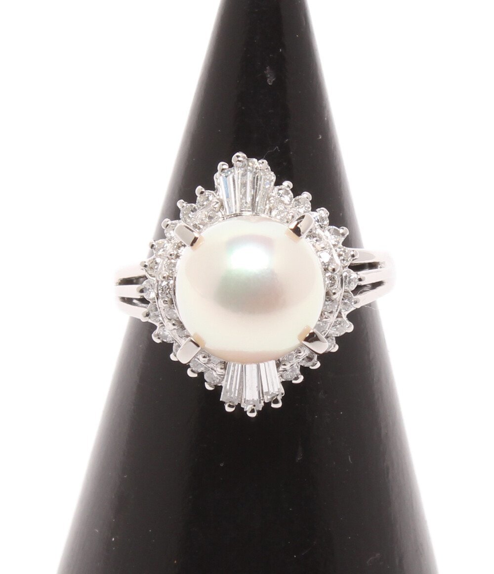 セール 登場から人気沸騰 美品 リング 指輪 ダイヤ0.51ct パール Pt900