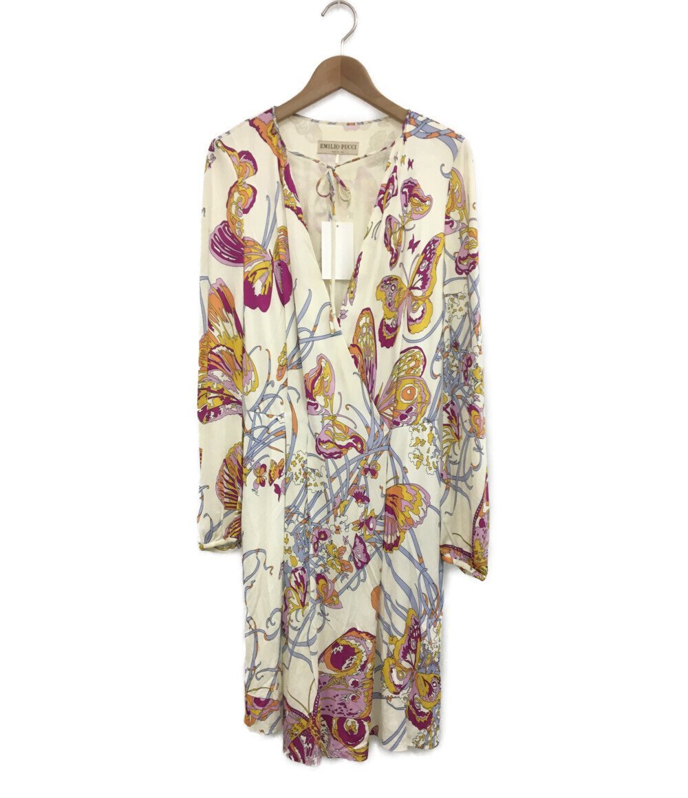 美品】 エミリオプッチ 長袖ワンピース レディース 42 M EMILIO PUCCI 0404 8フィートプロフェッショナルビールポンテーブル-ボストンバスケットボールコートグラフィック
