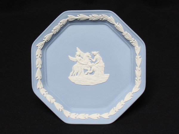 美品 ウェッジウッド プレート 皿 オクタゴナルトレイ 飾り皿 ジャスパー   WEDGWOOD [0303]の画像2