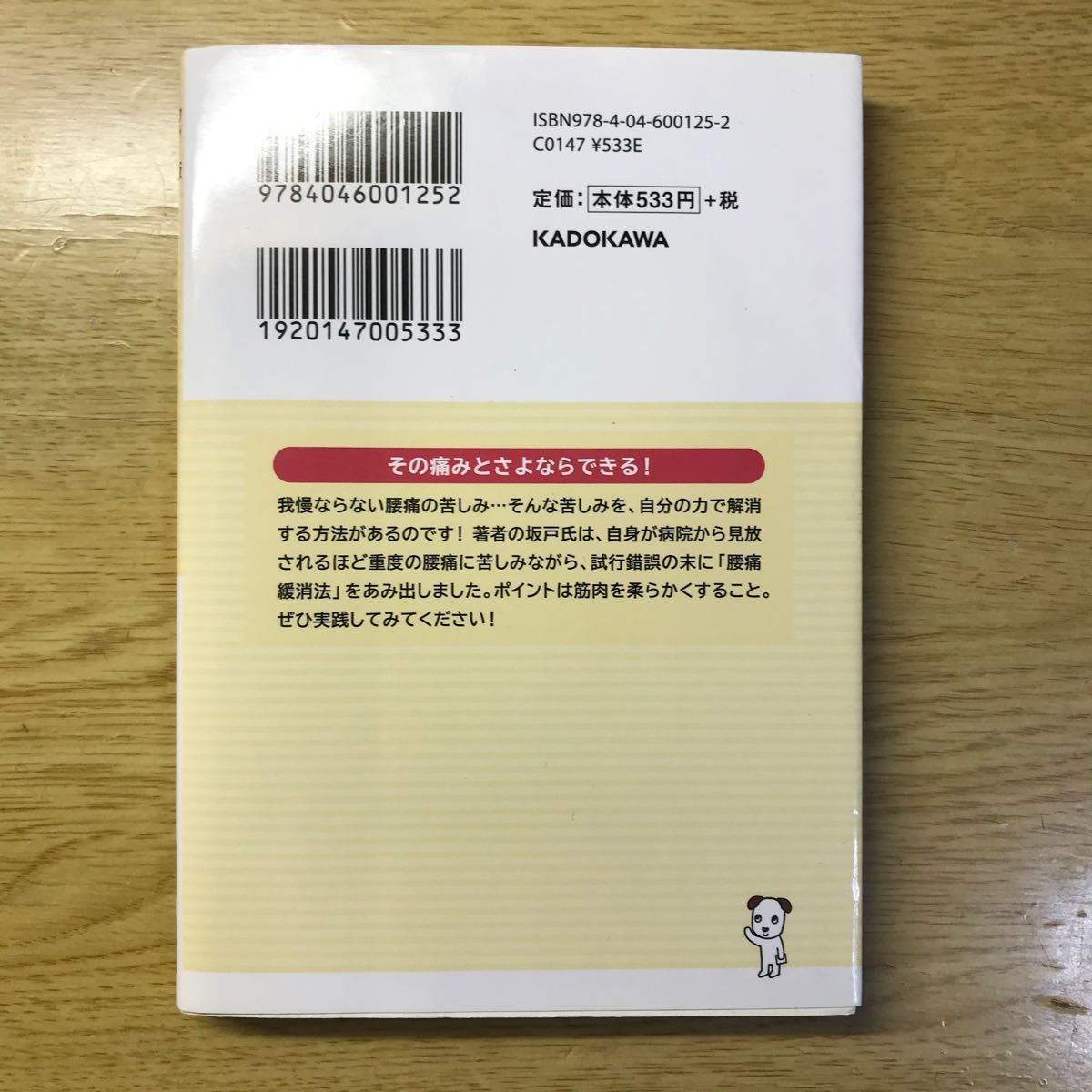 腰痛克服バイブル　／　9割の腰痛は自分で治せる