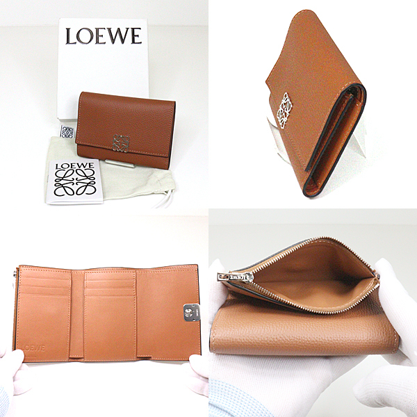 ロエベ LOEWE アナグラム スモール バーティカル ウォレット 3つ折り