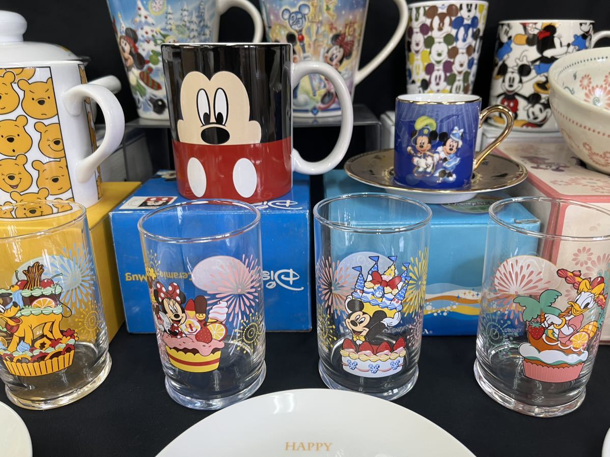 保管品 Disney ディズニー 食器 まとめ プレート マグカップ グラス 鍋 白雪姫 ミッキー プー アニバーサリーあり 箱入りありK-0124-04 の画像6
