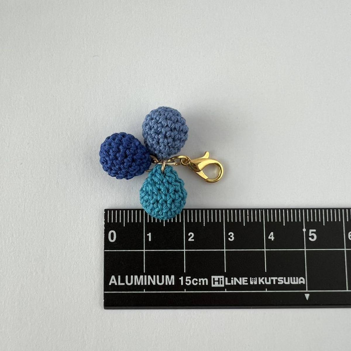 !noko! hand made braided sphere mask charm fastener charm blue series 