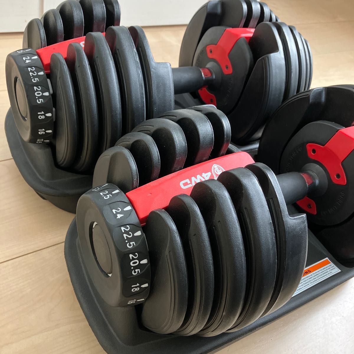 4WD 可変 ダンベル 24kg×2 アジャスタブルダンベル 可変式 4WD 可変 ダンベル 24kg×2 アジャスタブルダンベル 可変式