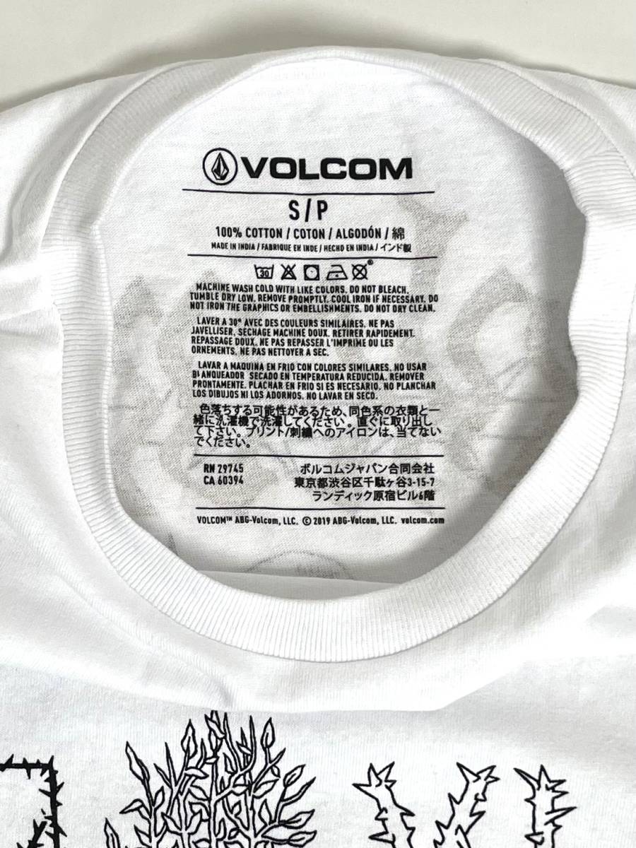 VOLCOM Volcom A3642200WHT① мужской L размер футболка с длинным рукавом принт long чай long T белый цвет .. было использовано voru com новый товар быстрое решение бесплатная доставка 