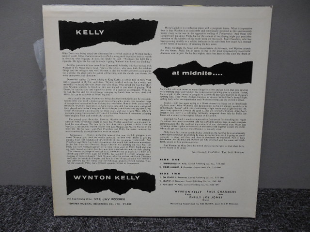 WYNTON KELLY・ウィントン・ケリー / KELLY AT MIDNITE (国内盤)　 　 LP盤・JC-6_画像3