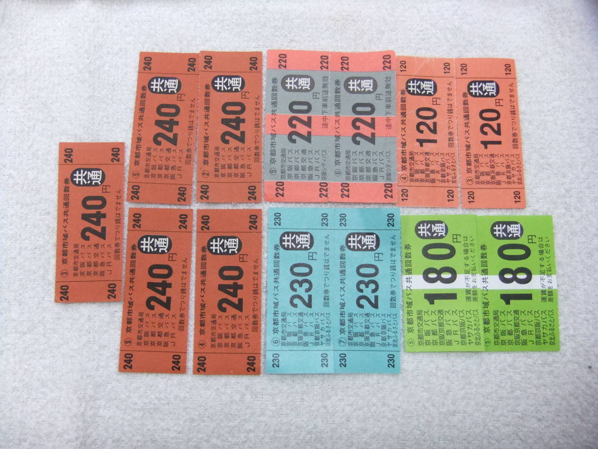 京都市バス回数券 未使用 13枚 2700円分 送料63円の画像4
