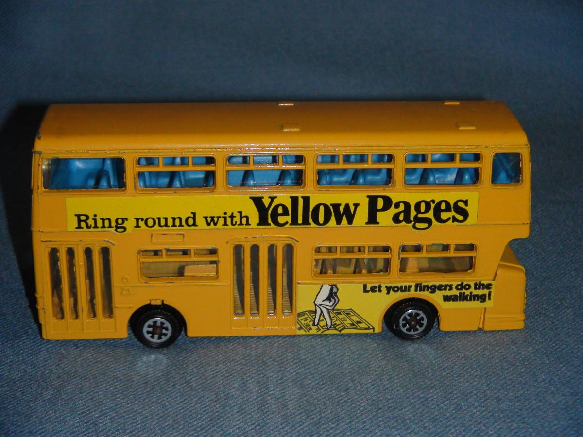 1970 period old britain Dinky 1/72 rank Ray Land *a tiger nti Anne 2 floor . bus * yellow page / telephone book advertisement * mountain blow color 