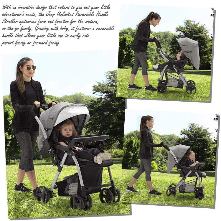 Jeep stroller both against surface type newborn baby from AB A type stroller Jeep -stroke roller Delta B type stroller gray 