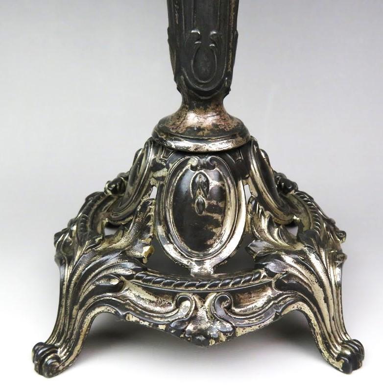 優雅★オールドバカラ 花瓶ブロンズベース 大型31㎝ ダイヤモンドカット アールヌーボー装飾 baccarat vase サンルイ の画像6
