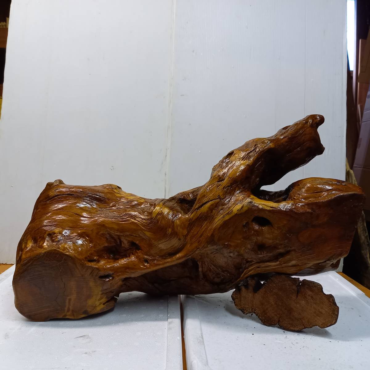 花臺　天然無垢材　サイズ　橫幅　57㎝　奧行　27㎝　高さ　15㎝　未使用