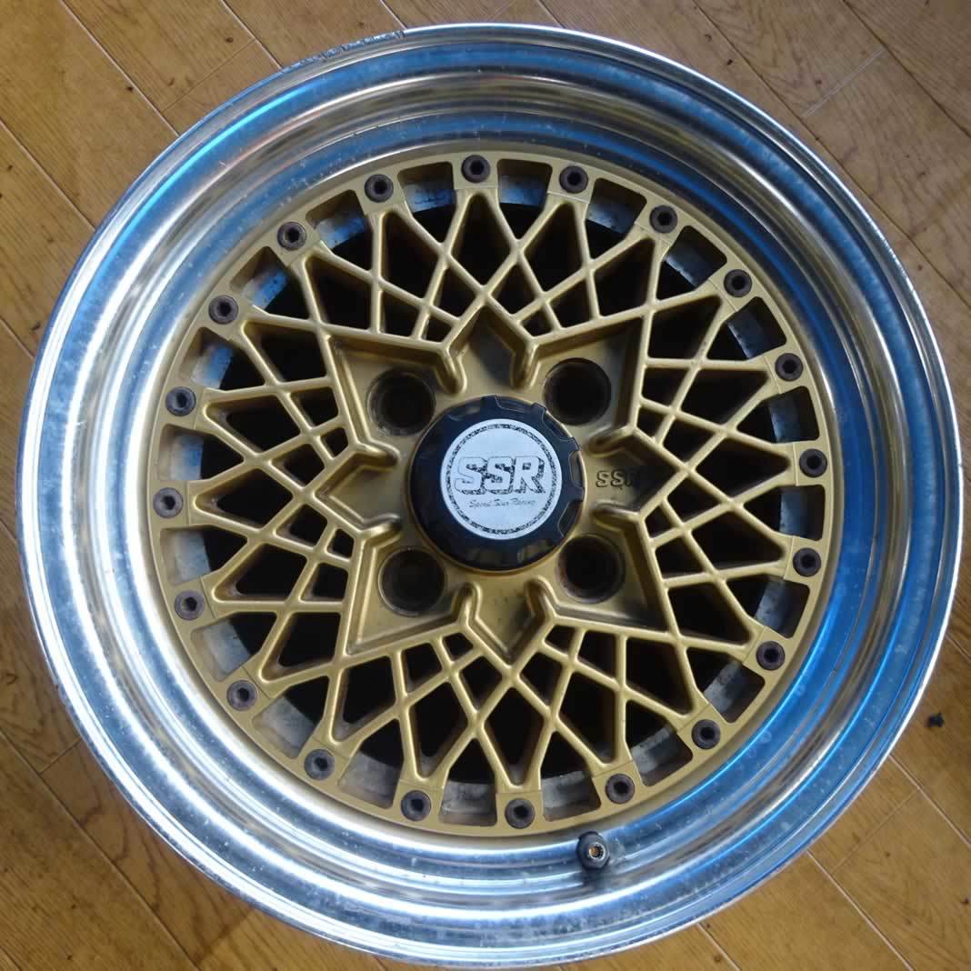 4本SET 会社宛 送料無料 14×6J SSR メッシュ スピードスター アルミ 4穴 PCD 114.3mm +22 ハブ径74mm 旧車 フォーミュラー 特価 NO,X9686_画像2