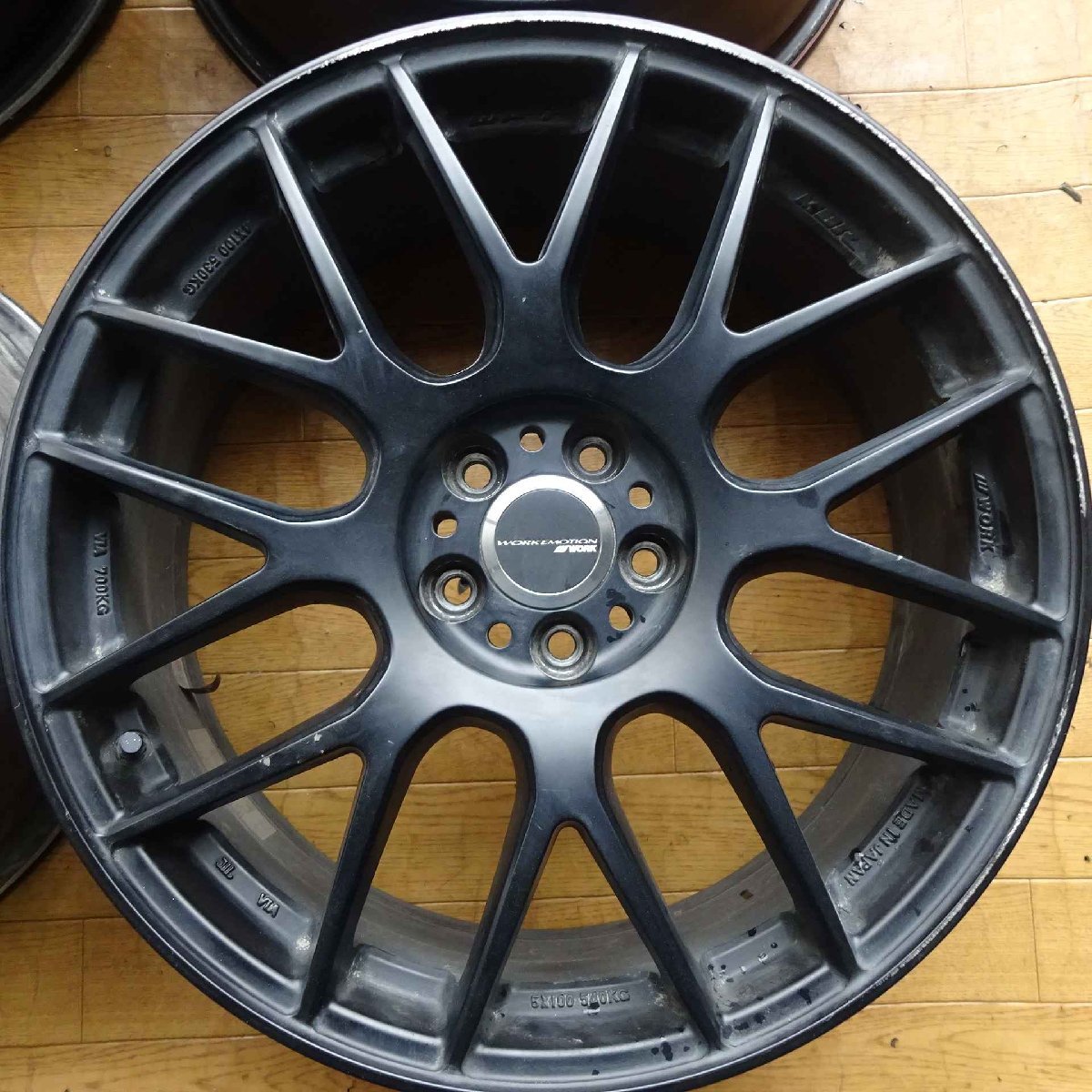 4本 会社宛 送料無料 18×7.5J WORK ワーク EMOTION エモーション M8R アルミ 5穴 100 +47 ハブ径60 プリウス 86 BRZ レガシィ XV NO,Z0079_画像2