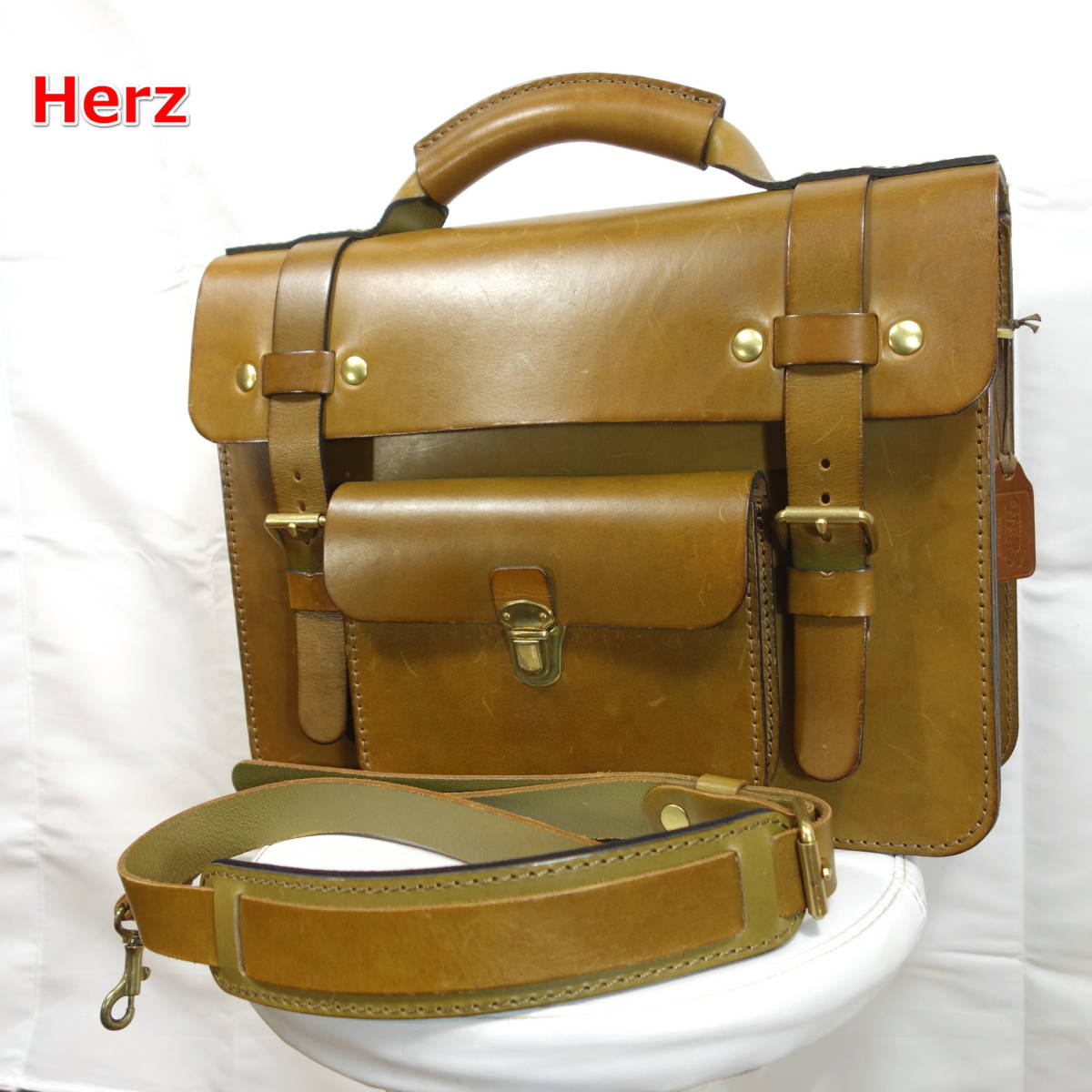 【定番】ヘルツ 学生鞄風・2wayビジネスバッグ(BC-16) Herz グリーン