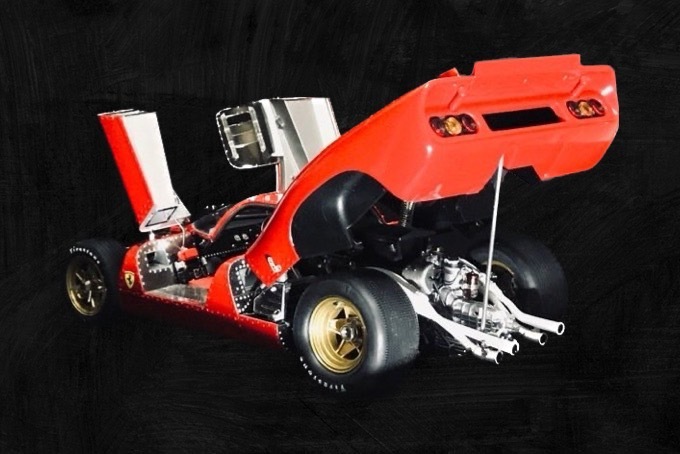 美品 箱付き 1/18 CMC フェラーリ 312P ベルリネッタ CMC 1/18 Ferrari 312P BERLINETTA スポーツ クーペ (1969) レッド M-096の画像5