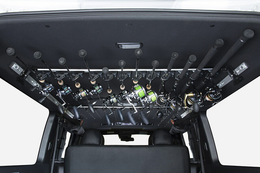 ユーアイビークル ハイエース 200系 アルミスライドバー専用 ロッドホルダー 12本用 ワイドS-GL UI-vehicleの画像1