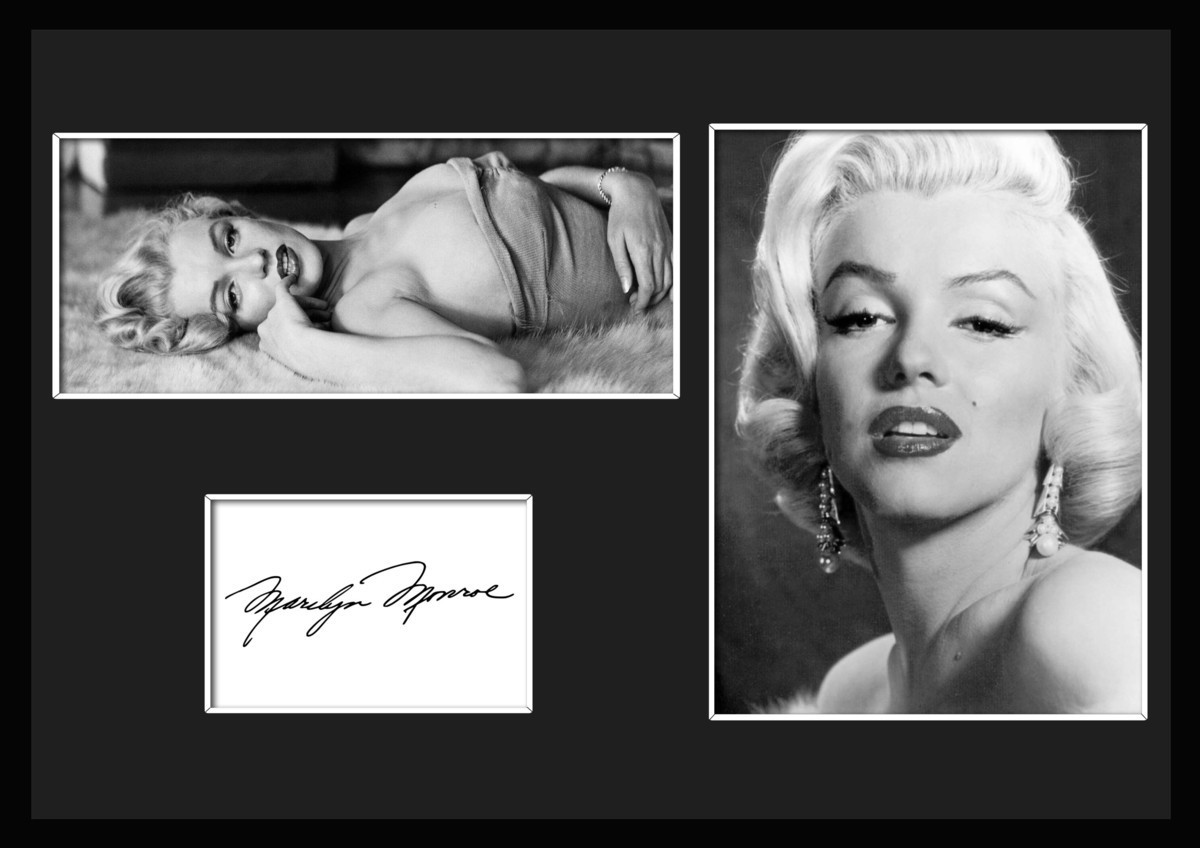 10種類!Marilyn Monroe/マリリン・モンロー/サインプリント&証明書付きフレーム/BW/モノクロ/ディスプレイ (3-3W)_画像1