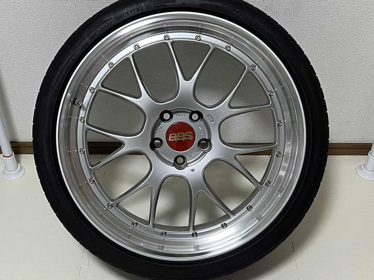 BBS LM-R 21インチ LM325 PCD120 5穴 9J+32 4本通し 245/35ZR21 YOKAHAMA ADVAN sportタイヤ付 美品 LS460 LS600h LS600hL等に 売り切り_画像3