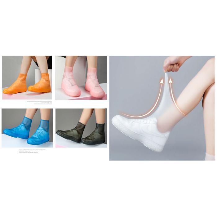 * orange * free size shoes covers waterproof mail order folding mobile carrying rainwear men's lady's rain cover shoes for one size 