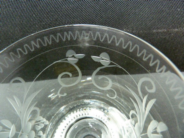 未使用品 WAKO THERESIENTHAL ペアグラス バッカス ガラス タンブラー ワインタンブラー グラス 彫刻 ドイツ テレジアンタール 和光の画像5