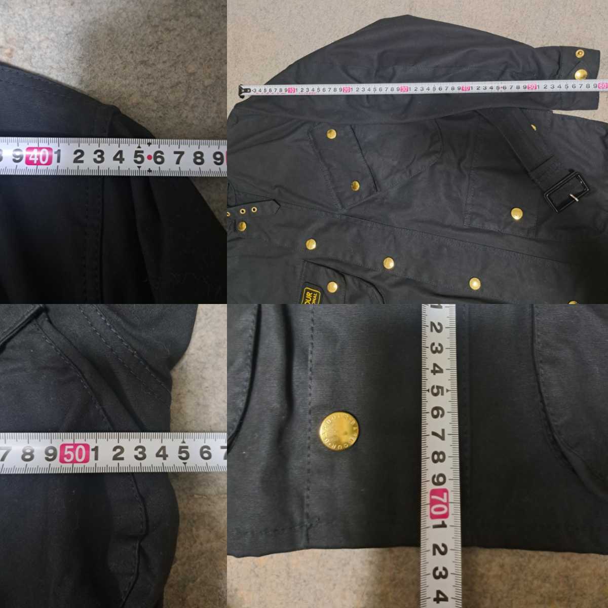 ほぼ新品 34 バブアー インターナショナル 黒 barbour international