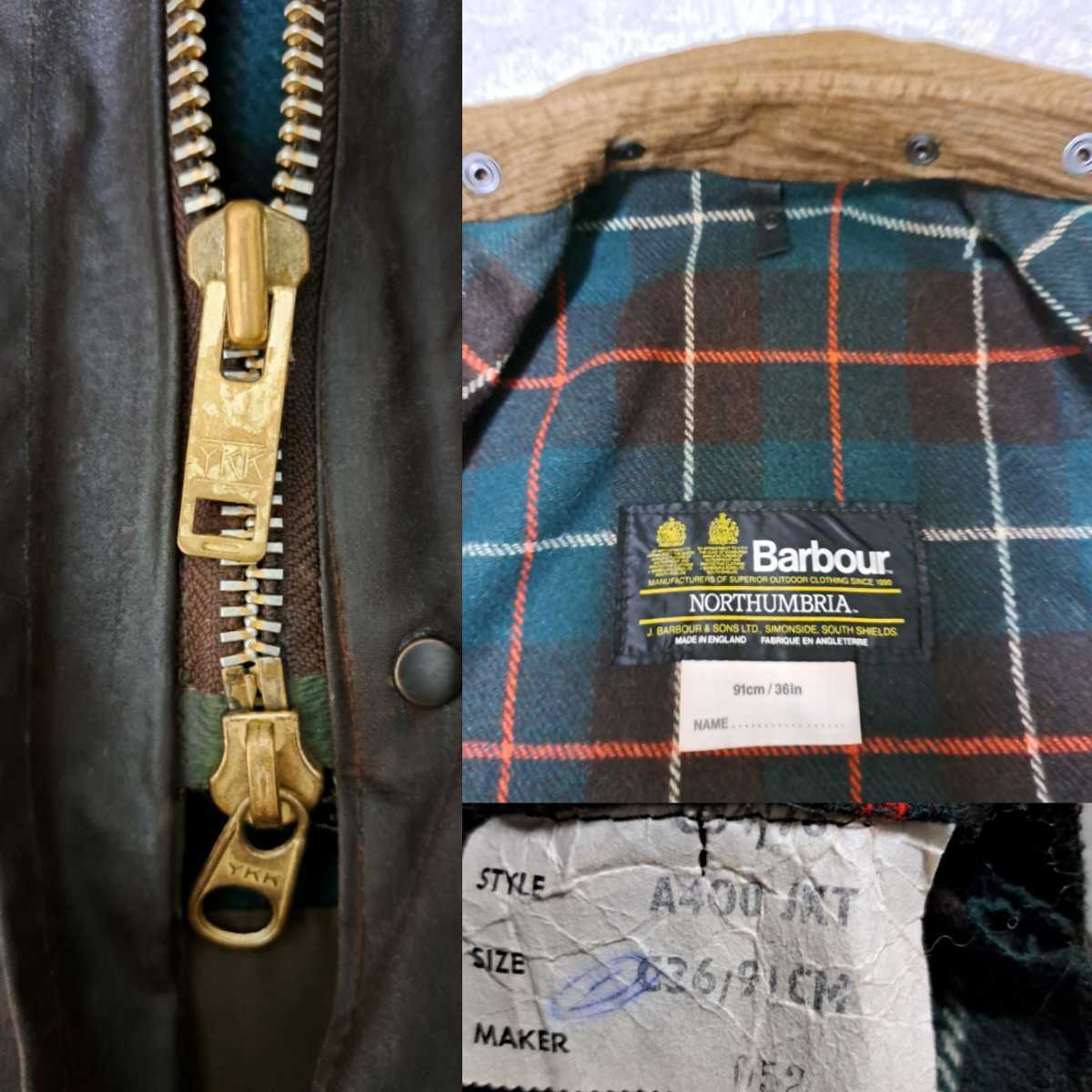 スペシャルヴィンテージ　ミント　80s　2クラウン　36　ノーザンブリア　ブラウン　 　Barbour Border northumbria _画像8