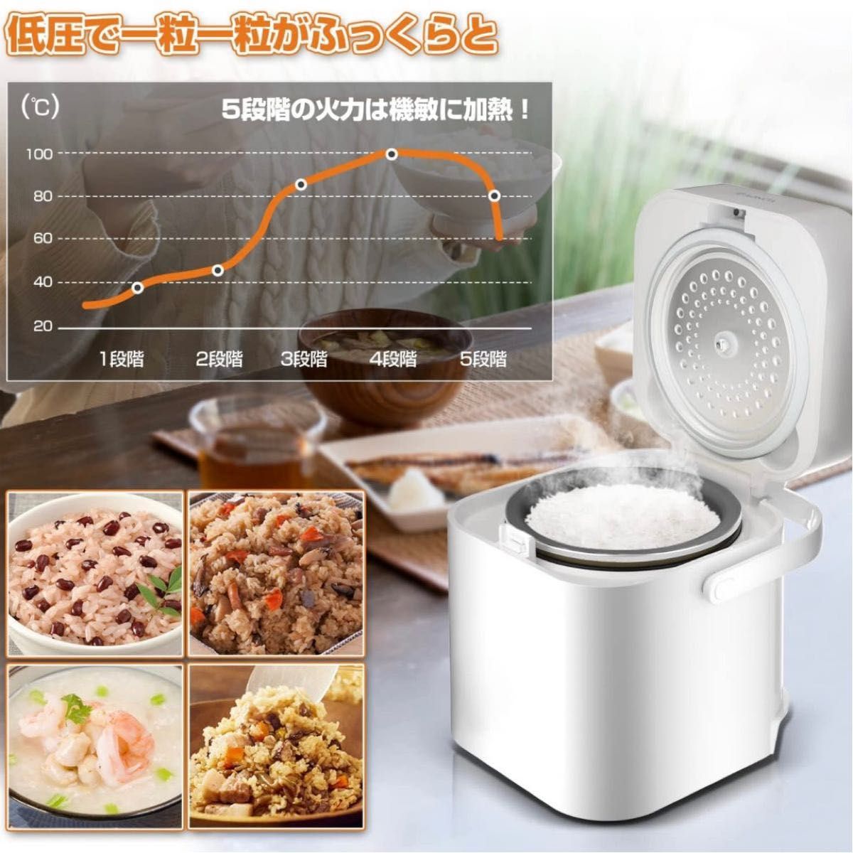 炊飯器 一人暮らし 2合炊き コンパクト