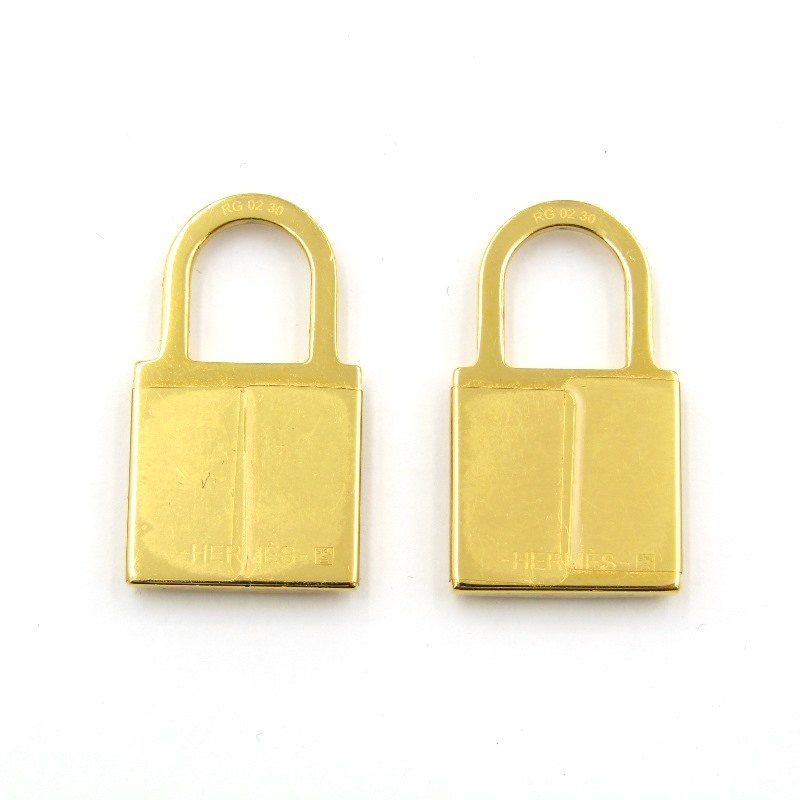 良品 HERMES エルメス ピアス O'Kelly Earring オーケリー 南京錠 鍵
