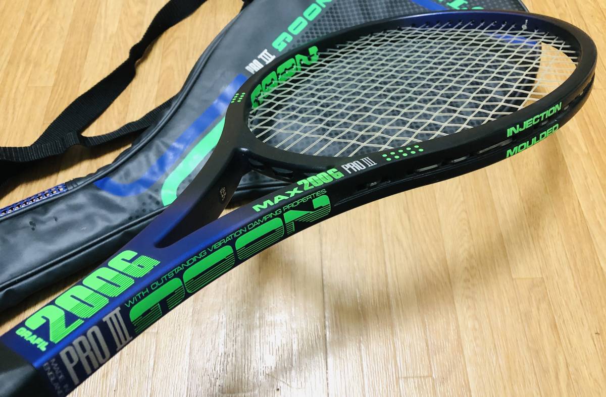 送料無料 美品 DUNLOP MAX200G PROⅢ ダンロップ マックス200G プロⅢ S・グラフモデル made in England 新品レザーグリップ