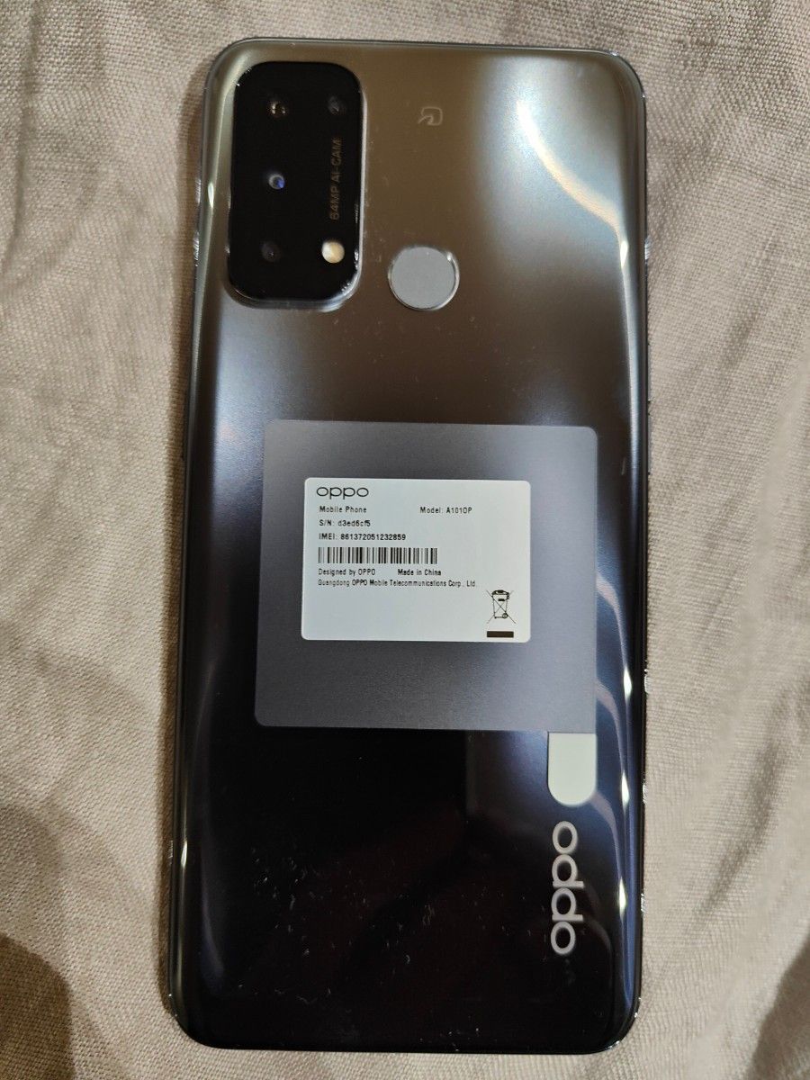 国際ブランド Yモバイル版 OPPO Reno5A OPPO シルバーブラック Reno5