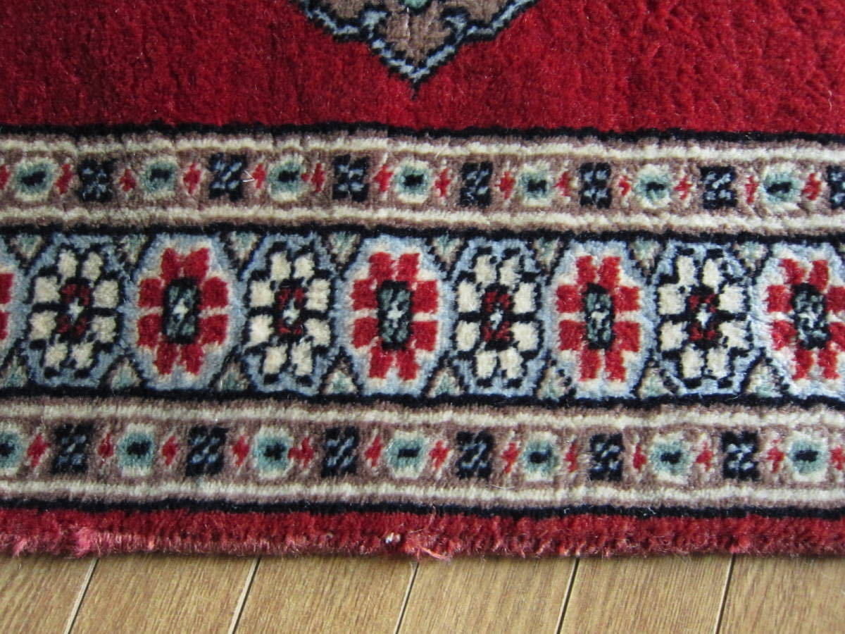 【90×63】ウール◆パキスタン産絨毯・カーペット・ラグ・マット■2683-9_画像7