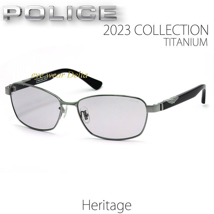 ポリス サングラス POLICE 2023年ニューモデル SPLG36J-568N Heritage 国内正規代理店商品 フルリム チタンフレーム