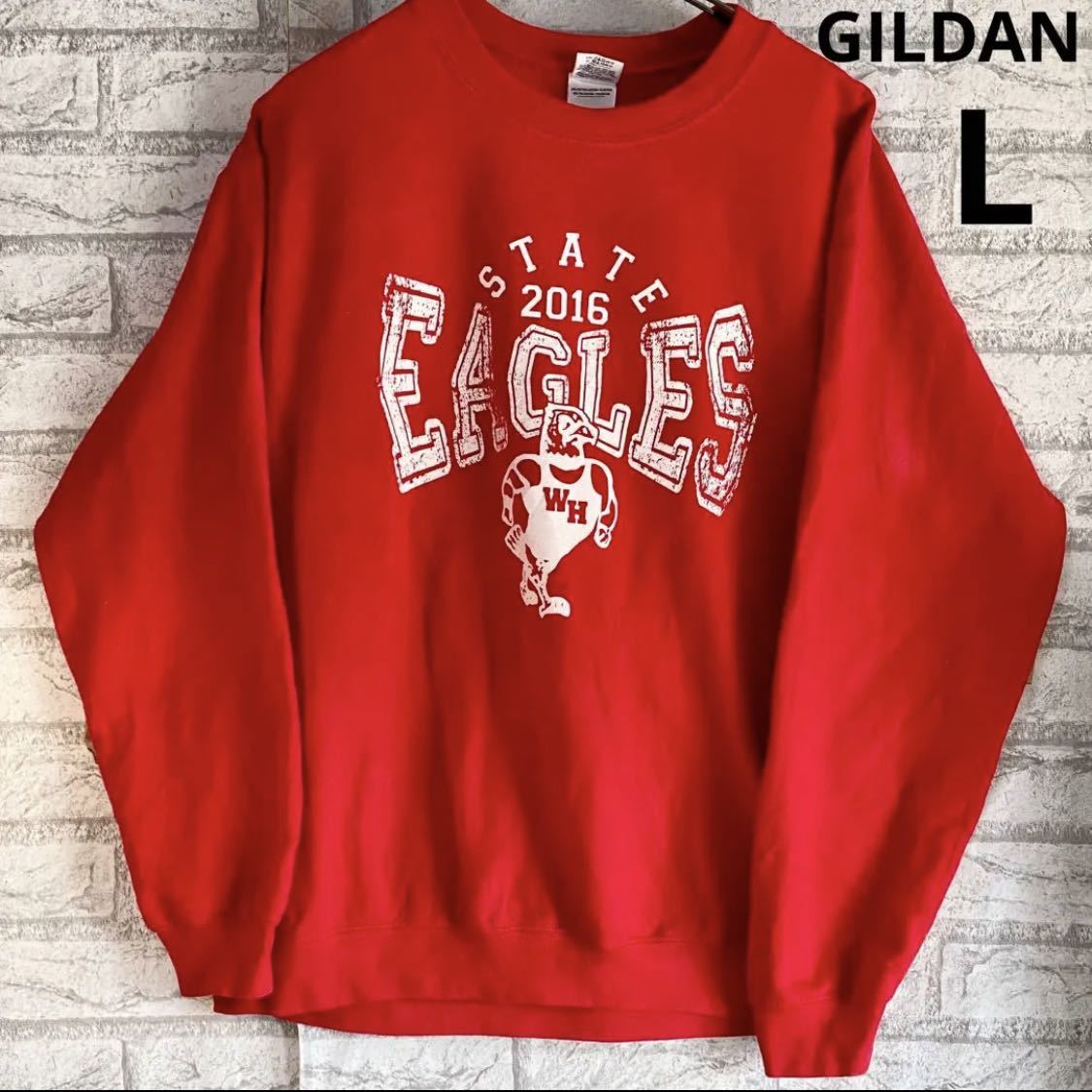 GILDAN ギルダン　スウェット　赤　L EAGLES　トレーナー_画像1