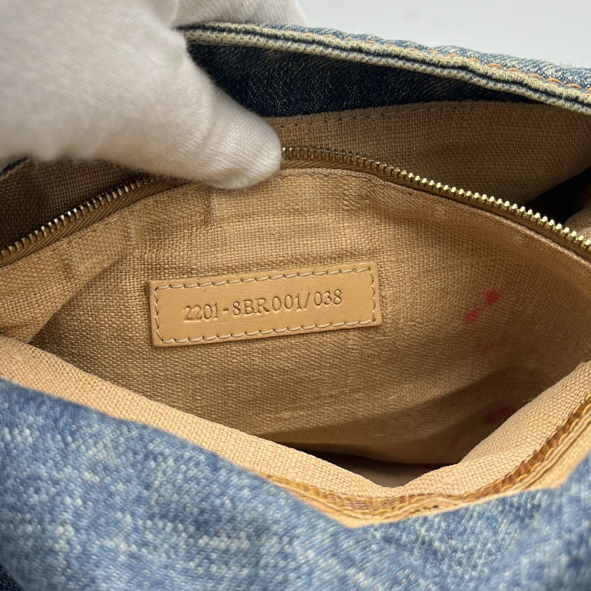 良品FENDI フェンディ マンマ バケット デニム パイソン FF ゴールド 金具 ハンド ワン ショルダー バッグ D124571