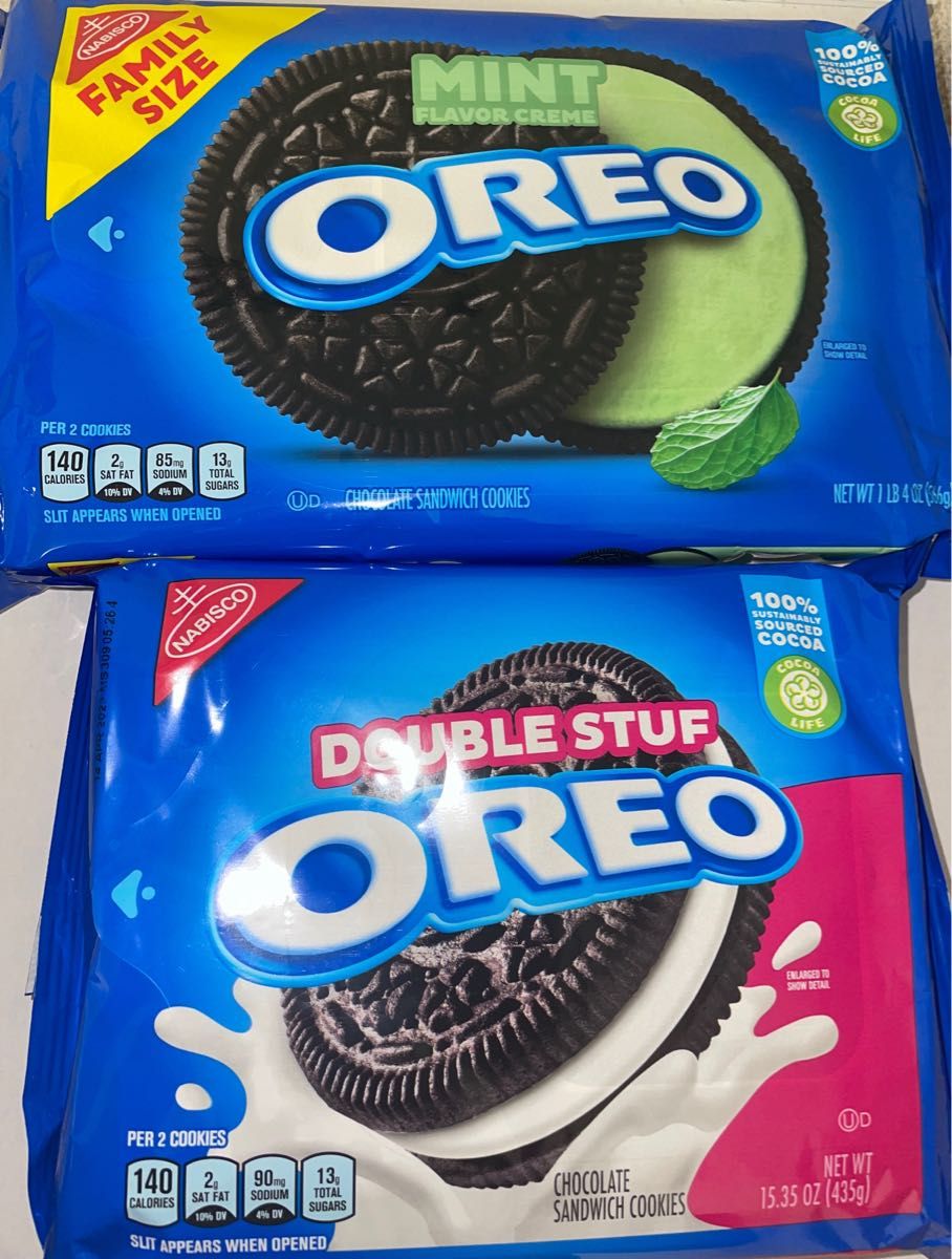 日本未上陸のオレオミント&ダブルスタフ 2点セットOreo Mint 日本未上陸のオレオミント&ダブルスタフ 2点セットOreo Mint