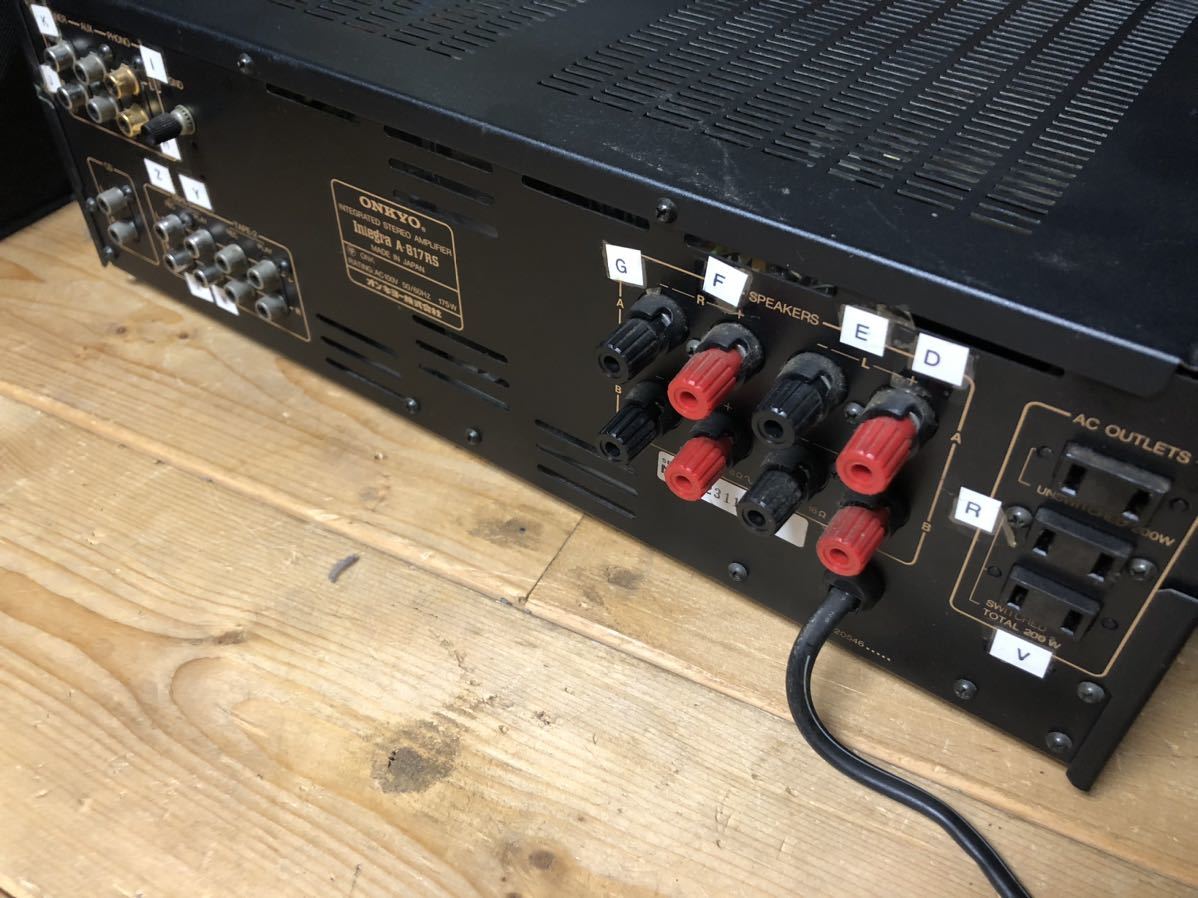 ONKYO プリアンプ Integra A-817RS INTEGRATED STEREO AMPLIFIER ONKYO プリアンプ Integra A-817RS INTEGRATED STEREO AMPLIFIER