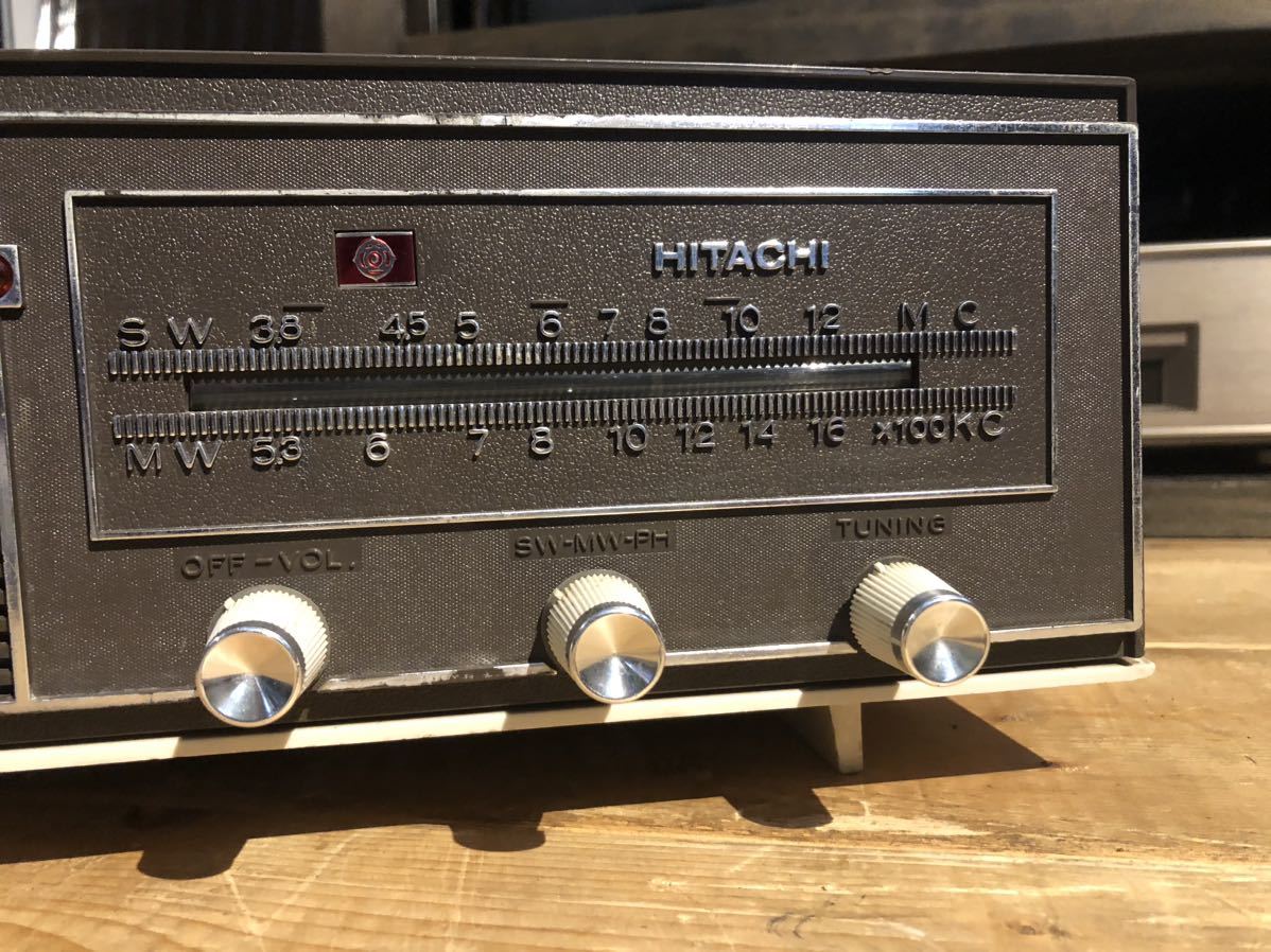 動作品！ Vintage 日立 S-541 真空管ラジオ 60s HITACHI レトロ アンティーク_画像3